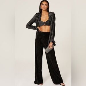 PatBO Velvet Wide Leg Pants
